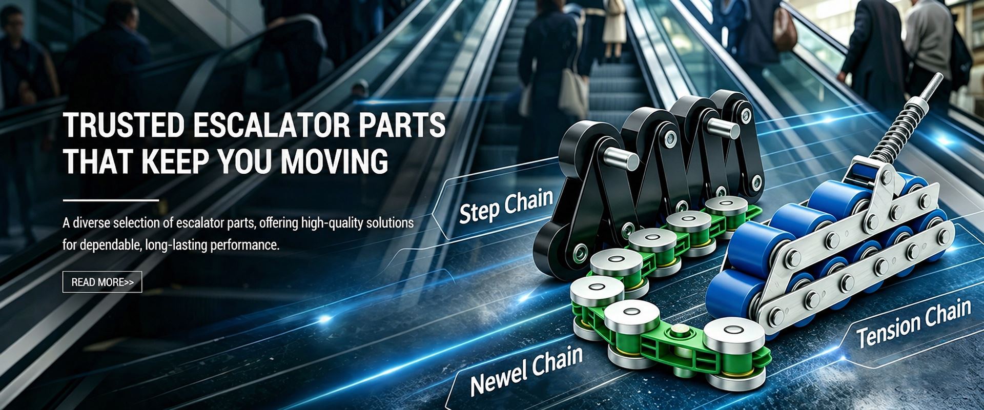 Escalator Parts, Step Chain, Newel Chain, Tension Chain